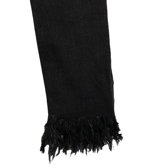 Almost Famous The Must Have Mid Rise Ankle Stretch Distressed Fringe Juniors 3 - Picture 13 of 16